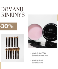 GIFT KIT: Masi Glam pro make-up brush set + Soap for cleaning brushes