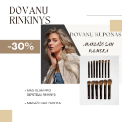DOVANŲ RINKINYS: Makiažo šepetelių rinkinys Masi Glam pro + Makiažo Sau pamoka