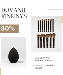 Подарочный набор: набор кистей для макияжа Masi Glam pro + классический спонж для макияжа